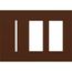 New Architectural 3-Gang Wall Plate, Fits 1 Grafik T Control and 2 Accessory, Matte Finish, Sienna