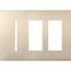 New Architectural 3-Gang Wall Plate, Fits 1 Grafik T Control, 2 Accessory, Metal Finish, Satin Nickel