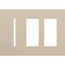New Architectural 3-Gang Wall Plate, Fits 1 Grafik T Controls and 2 Accessory, Matte Finish, Taupe