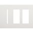 New Architectural 3-Gang Wall Plate, Fits 1 Grafik T Control and 2 Accessory, Matte Finish, White