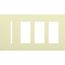 New Architectural 4-Gang Wall Plate, Fits 1 Grafik T Control, (3) Accessory, Matte Finish, Almond