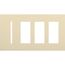 New Architectural 4-Gang Wall Plate, Fits 1 Grafik T Control and (3) Accessory, Matte Finish, Beige