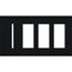 New Architectural 4-Gang Wall Plate, Fits 1 Grafik T Control and (3) Accessory, Matte Finish, Black