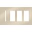 Architectural 4-Gang Wall Plate, Fits 1 Grafik T Control, (3) Accessory, Metal Finish, Bright Nickel