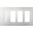 New Architectural 4-Gang Wall Plate, Fits 1 Grafik T Control, (3) Accessory, Metal Finish, Satin Chrome