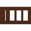 New Architectural 4-Gang Wall Plate, Fits 1 Grafik T Control, (3) Accessory, Matte Finish, Sienna