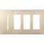 New Architectural 4-Gang Wall Plate, Fits 1 Grafik T Control, (3) Accessory, Metal Finish, Satin Nickel