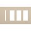 New Architectural 4-Gang Wall Plate, Fits 1 Grafik T Control and (3) Accessory, Matte Finish, Taupe