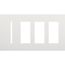 New Architectural 4-Gang Wall Plate, Fits 1 Grafik T Control and (3) Accessory, Matte Finish, White