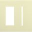 New Architectural 2-Gang Wall Plate, Fits 1 Accessory and 1 Grafik T Control, Matte Finish, Almond