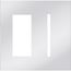 New Architectural 2-Gang Wall Plate, Fits 1 Accessory, 1 Grafik T Control, Metal Finish, Bright Chrome