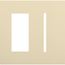 New Architectural 2-Gang Wall Plate, Fits 1 Accessory and 1 Grafik T Control, Matte Finish, Beige