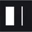 New Architectural 2-Gang Wall Plate, Fits 1 Accessory and 1 Grafik T Control, Matte Finish, Black