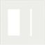 Architectural 2-Gang Wall Plate, Fits 1 Accessory, 1 Grafik T Control, Glass Finish, Clear White Glass