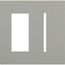 New Architectural 2-Gang Wall Plate, Fits 1 Accessory and 1 Grafik T Controls, Matte Finish, Gray