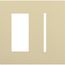 New Architectural 2-Gang Wall Plate, Fits 1 Accessory and 1 Grafik T Controls, Matte Finish, Ivory
