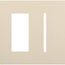 New Architectural 2-Gang Wall Plate, Fits 1 Accessory, 1 Grafik T Controls, Matte Finish, Light Almond