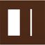 New Architectural 2-Gang Wall Plate, Fits 1 Accessory and 1 Grafik T Controls, Matte Finish, Sienna