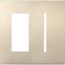 New Architectural 2-Gang Wall Plate, Fits 1 Accessory, 1 Grafik T Controls, Metal Finish, Satin Nickel