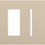 New Architectural 2-Gang Wall Plate, Fits 1 Accessory and 1 Grafik T Controls, Matte Finish, Taupe