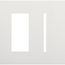 New Architectural 2-Gang Wall Plate, Fits 1 Accessory and 1 Grafik T Controls, Matte Finish, White