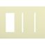 New Architectural 3-Gang Wall Plate, Fits 1 Accessory and 2 Grafik T Controls, Matte Finish, Almond