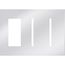 New Architectural 3-Gang Wall Plate, Fits 1 Accessory, 2 Grafik T Controls, Metal Finish, Bright Chrome