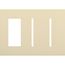 New Architectural 3-Gang Wall Plate, Fits 1 Accessory and 2 Grafik T Controls, Matte Finish, Beige