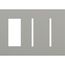 New Architectural 3-Gang Wall Plate, Fits 1 Accessory and 2 Grafik T Controls, Matte Finish, Gray