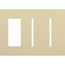 New Architectural 3-Gang Wall Plate, Fits 1 Accessory and 2 Grafik T Controls, Matte Finish, Ivory
