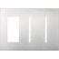 New Architectural 3-Gang Wall Plate, Fits 1 Accessory, 2 Grafik T Controls, Metal Finish, Satin Chrome