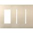 New Architectural 3-Gang Wall Plate, Fits 1 Accessory, 2 Grafik T Controls, Metal Finish, Satin Nickel