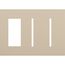 New Architectural 3-Gang Wall Plate, Fits 1 Accessory and 2 Grafik T Controls, Matte Finish, Taupe