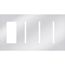 Architectural 4-Gang Wall Plate, Fits 1 Accessory, (3) Grafik T Controls, Metal Finish, Bright Chrome