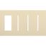 New Architectural 4-Gang Wall Plate, Fits 1 Accessory, (3) Grafik T Controls, Matte Finish, Beige