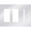 Architectural 3-Gang Wall Plate, Fits 2 Accessories, 1 Grafik T Control, Metal Finish, Bright Chrome