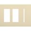 New Architectural 3-Gang Wall Plate, Fits 2 Accessories and 1 Grafik T Control, Matte Finish, Beige