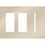 Architectural 3-Gang Wall Plate, Fits 2 Accessories, 1 Grafik T Control, Metal Finish, Bright Nickel