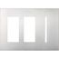 New Architectural 3-Gang Wall Plate, Fits 2 Accessory, 1 Grafik T Control, Metal Finish, Satin Chrome