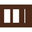 New Architectural 3-Gang Wall Plate, Fits 2 Accessory and 1 Grafik T Control, Matte Finish, Sienna