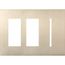New Architectural 3-Gang Wall Plate, Fits 2 Accessory, 1 Grafik T Control, Metal Finish, Satin Nickel