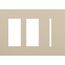 New Architectural 3-Gang Wall Plate, Fits 2 Accessory and 1 Grafik T Control, Matte Finish, Taupe