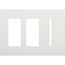 New Architectural 3-Gang Wall Plate, Fits 2 Accessory and 1 Grafik T Control, Matte Finish, White