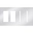 Architectural 4-Gang Wall Plate, Fits 2 Accessories, 2 Grafik T Controls, Metal Finish, Bright Chrome