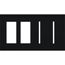 New Architectural 4-Gang Wall Plate, Fits 2 Accessories, 2 Grafik T Controls, Matte Finish, Black