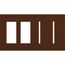 New Architectural 4-Gang Wall Plate, Fits 2 Accessories, 2 Grafik T Controls, Matte Finish, Sienna