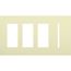 New Architectural 4-Gang Wall Plate, Fits 2 Accessories, 2 Grafik T Control, Matte Finish, Almond