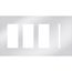 Architectural 4-Gang Wall Plate, Fits 2 Accessories, 2 Grafik T Control, Metal Finish, Bright Chrome