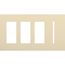 New Architectural 4-Gang Wall Plate, Fits 2 Accessories and 2 Grafik T Control, Matte Finish, Beige