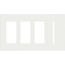 Architectural 4-Gang Wall Plate, Fits 2 Accessories, 2 Grafik T Control, Glass Finish, Clear Black Glass